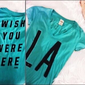 PINK Victoria’s Secret sequin Los Angeles V neck